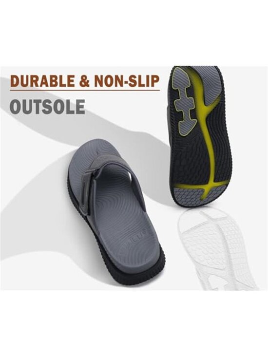 New Mens Orthotic Flip Flops Men\'s Recovery Walking Sandals Adjustable Thick main image 7